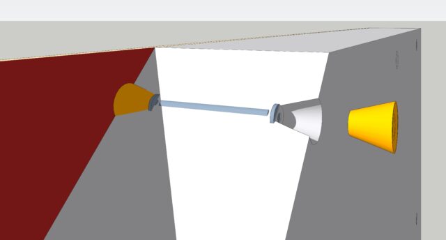 Hålrum efter avlägsning av engångsformstag